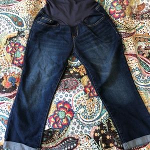 Full Panel Maternity Crop Jeans